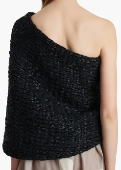 Khaite Shirts & Tops-Addison Shawl in Black