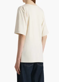 Khaite T-Shirts & Tanks-Allen Top in Cream
