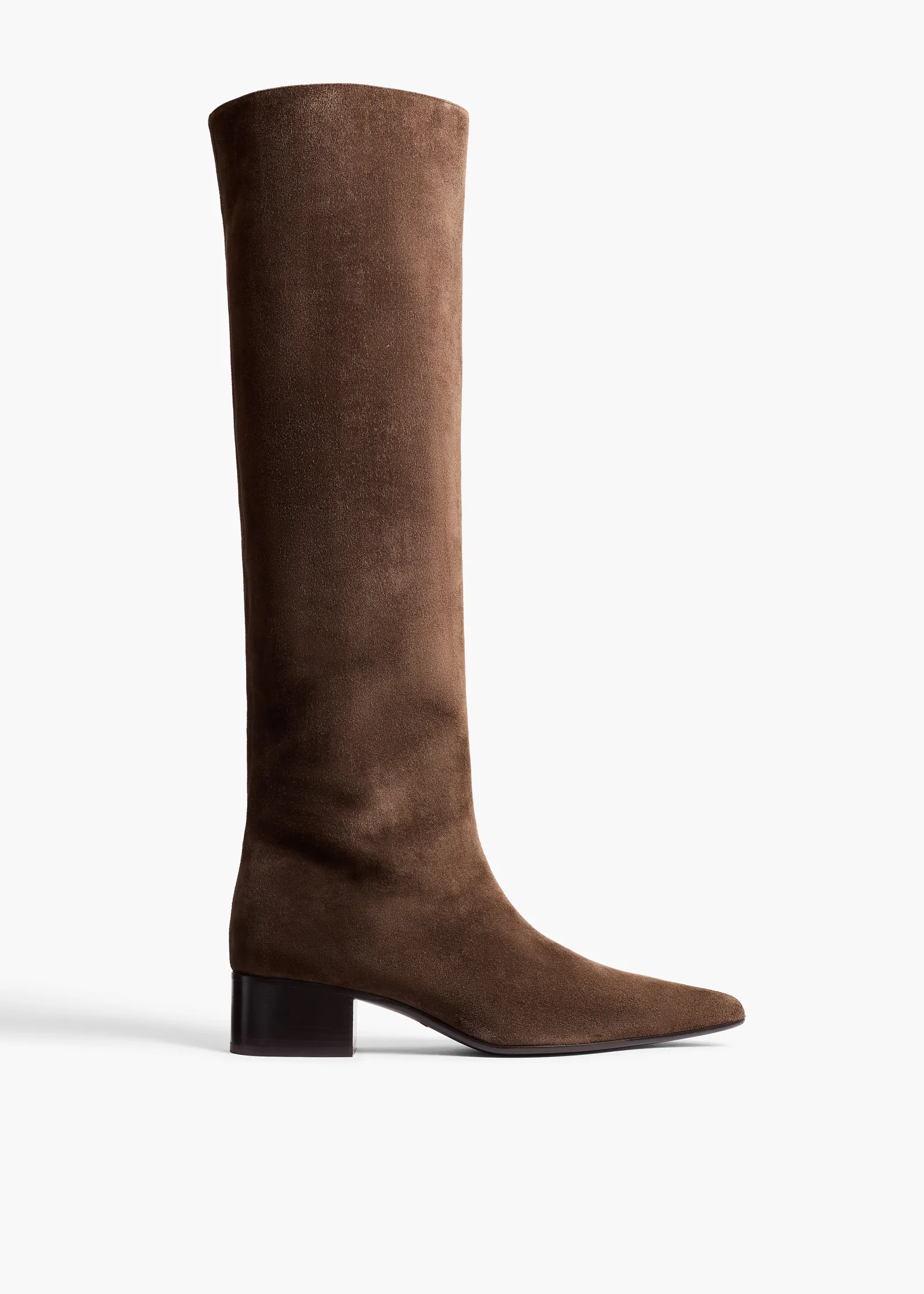 Khaite Boots-Andee Knee-High Boot in Ebano Suede