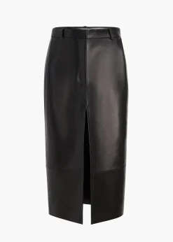 Khaite Leather|Skirts & Shorts-Anden Skirt in Black Leather
