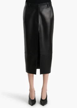 Khaite Leather|Skirts & Shorts-Anden Skirt in Black Leather