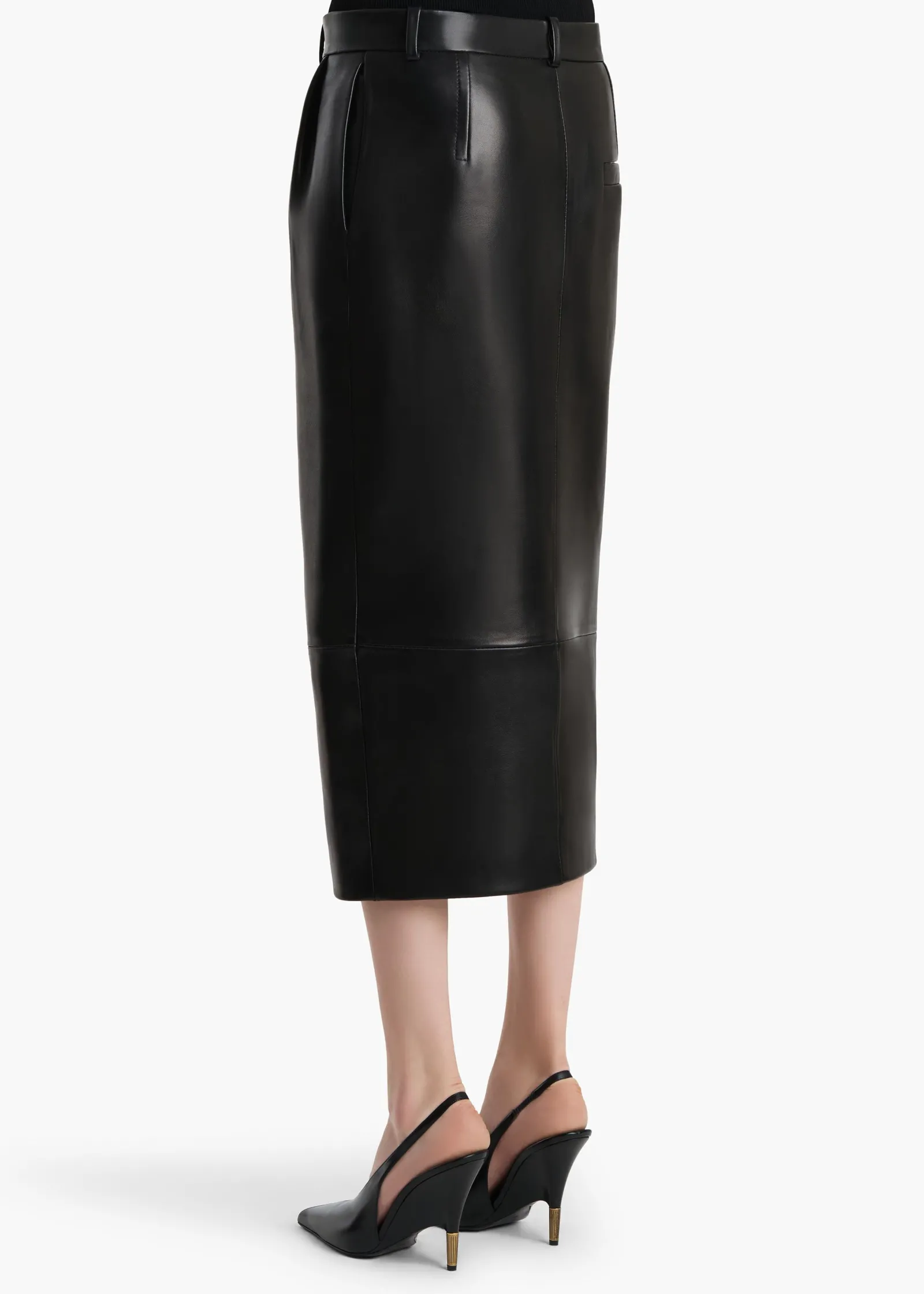 Khaite Leather|Skirts & Shorts-Anden Skirt in Black Leather