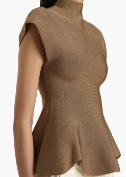 Khaite Shirts & Tops-Andra Top in Carob