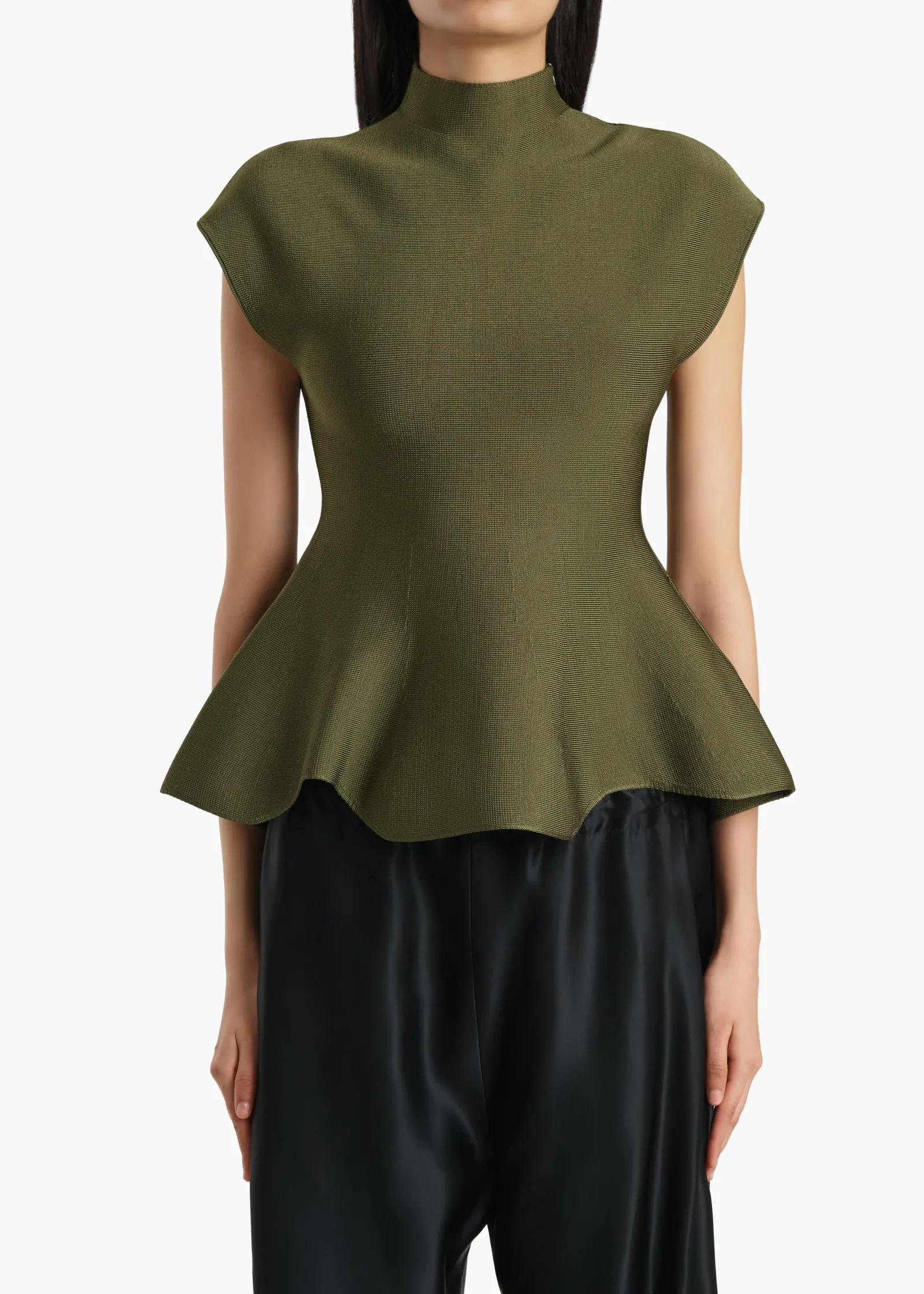 Khaite Shirts & Tops-Andra Top in Olive