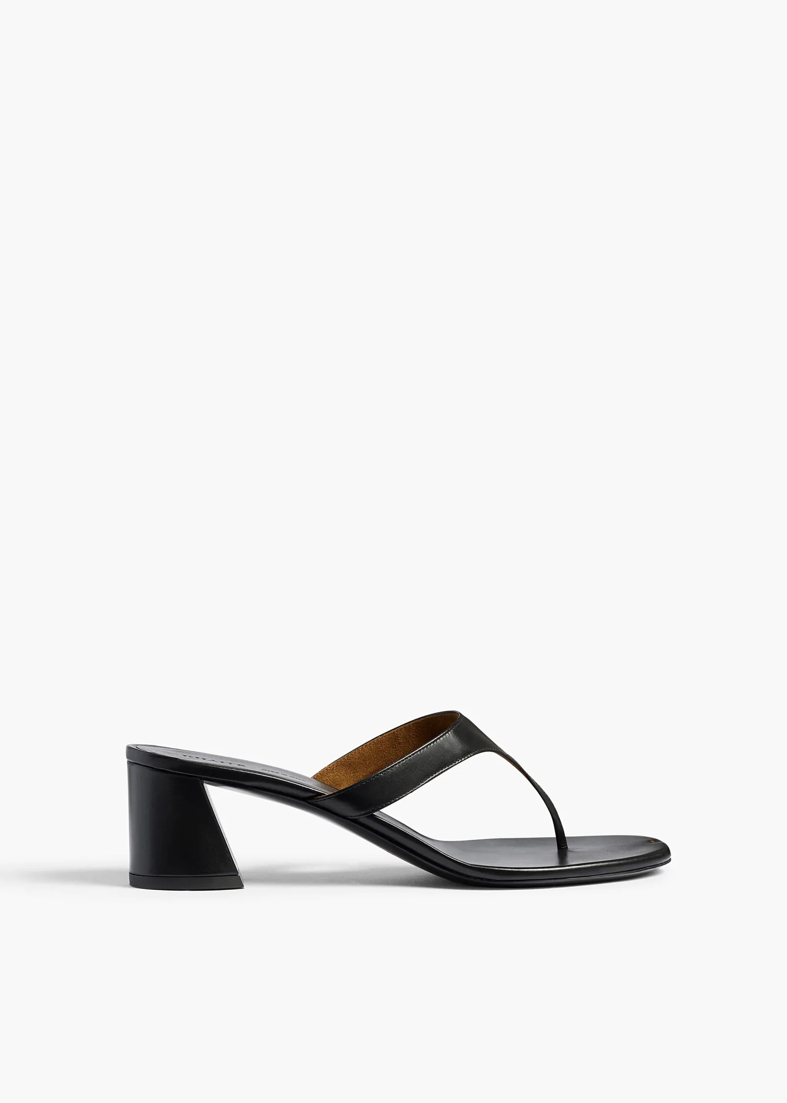 Khaite Sandals-Archer Sandal in Black Leather