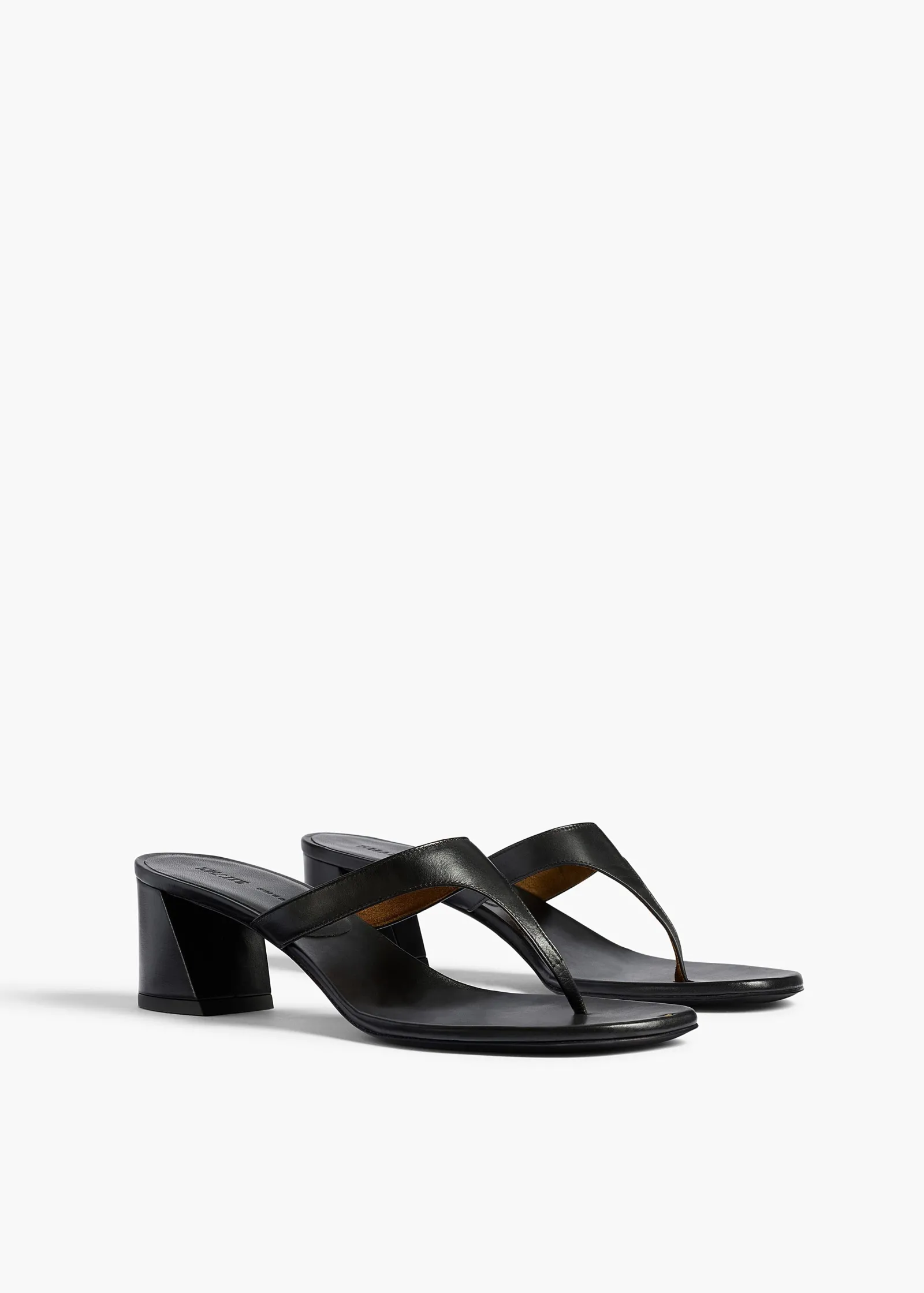 Khaite Sandals-Archer Sandal in Black Leather
