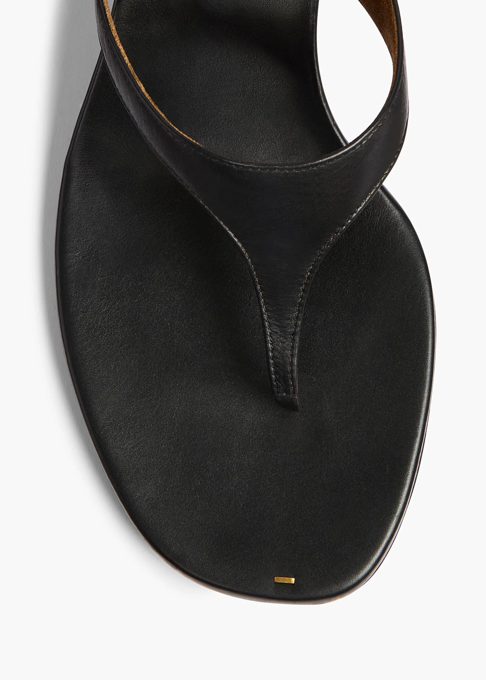 Khaite Sandals-Archer Sandal in Black Leather
