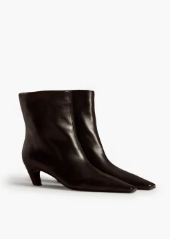 Khaite Boots-Arizona Boot in Black Leather