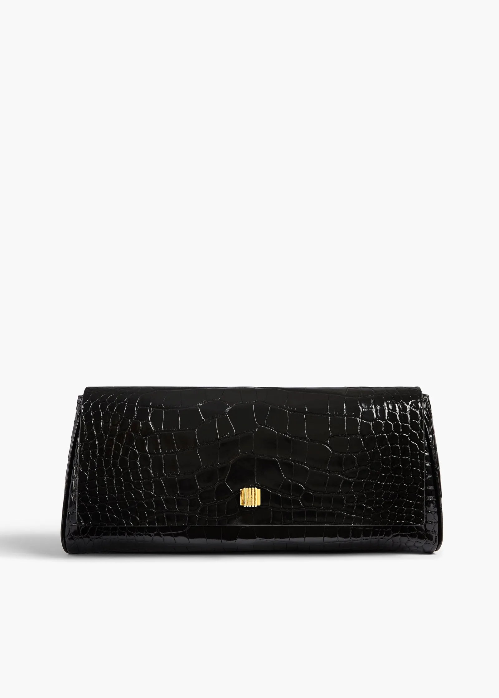 Khaite Evening-Audrey Clutch in Black Alligator