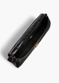 Khaite Evening-Audrey Clutch in Black Alligator
