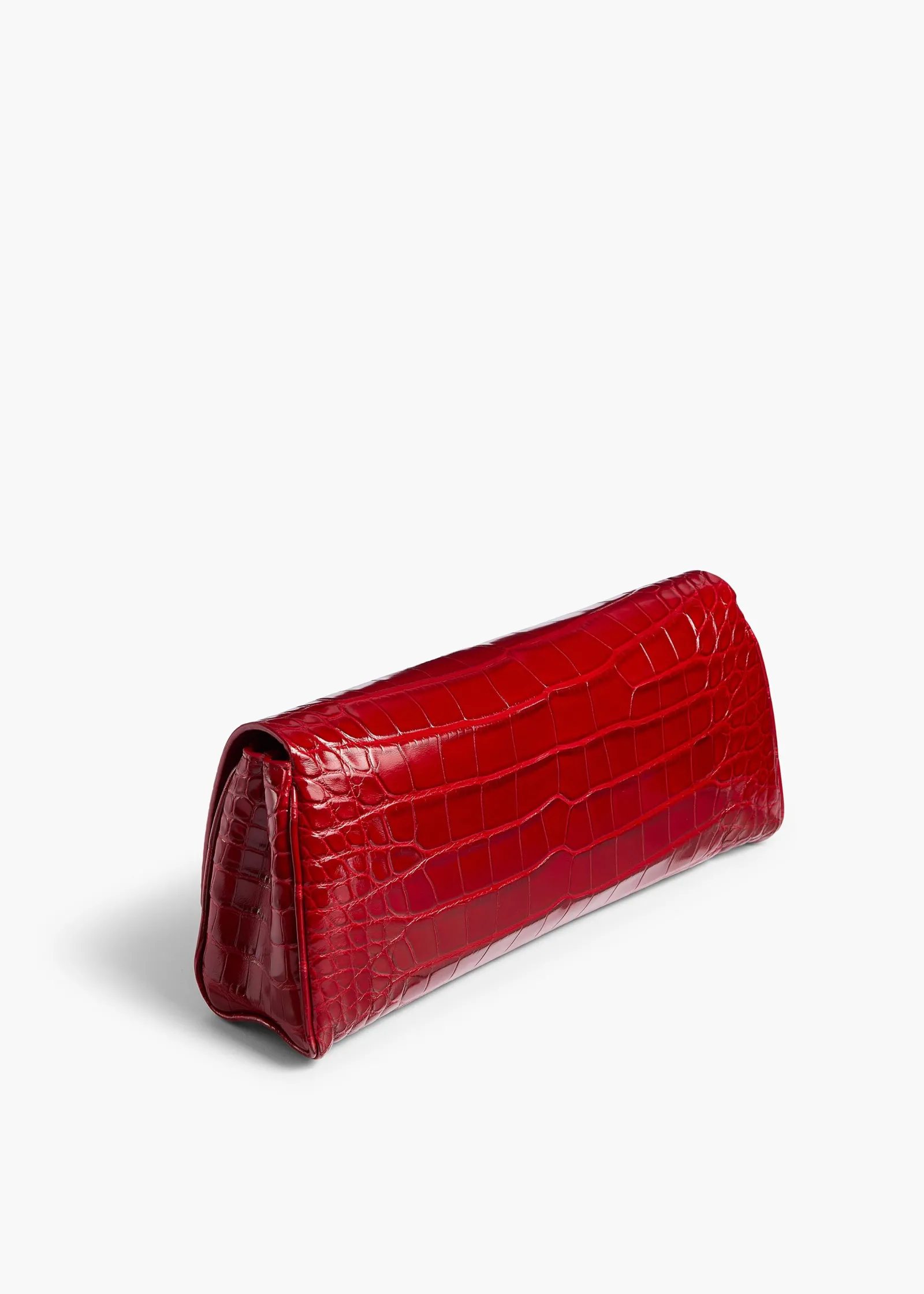 Khaite Evening-Audrey Clutch in Ruby Alligator
