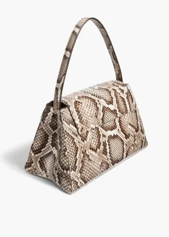 Khaite Top Handle-Audrey Top Handle Bag in Natural Python