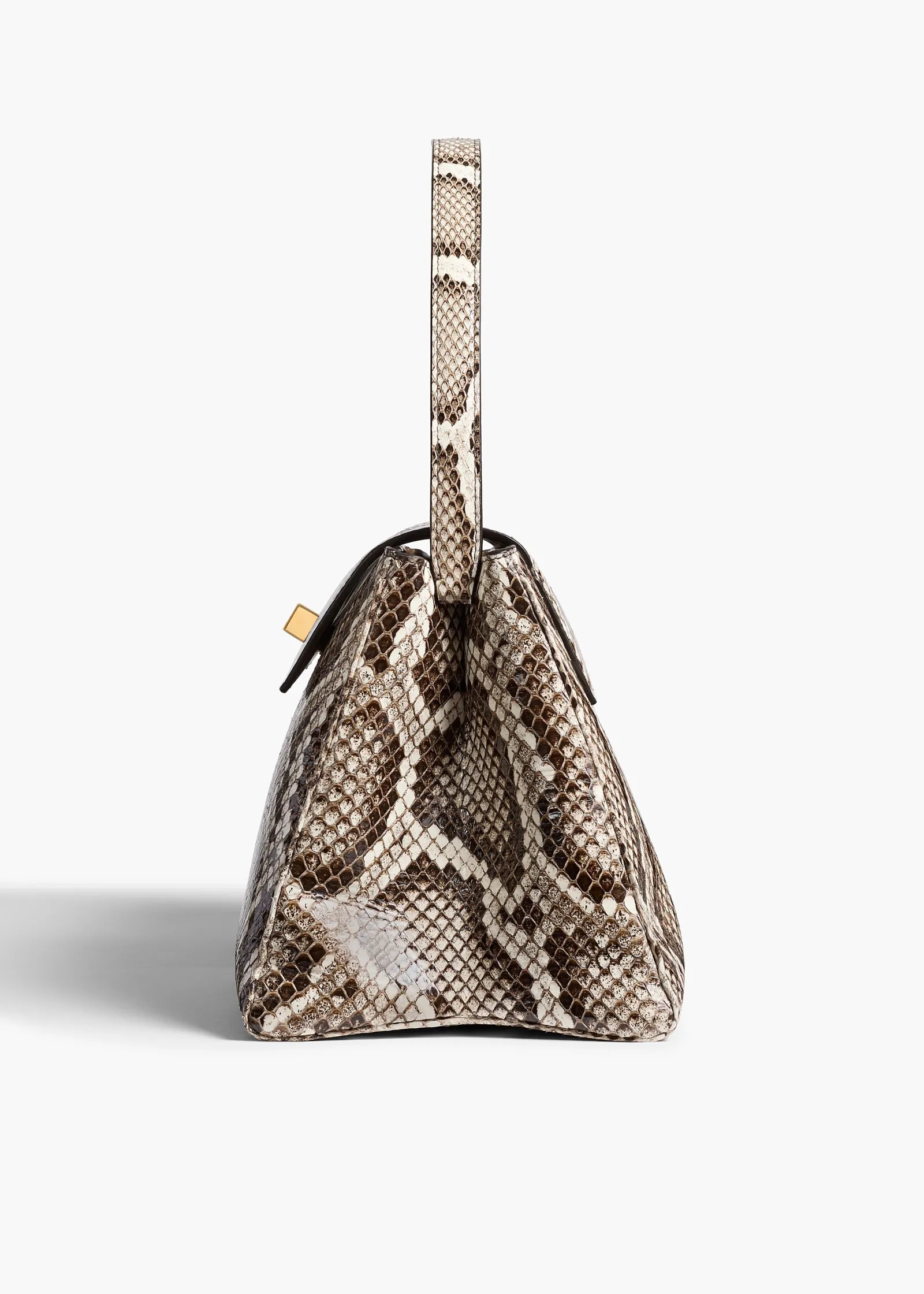 Khaite Top Handle-Audrey Top Handle Bag in Natural Python
