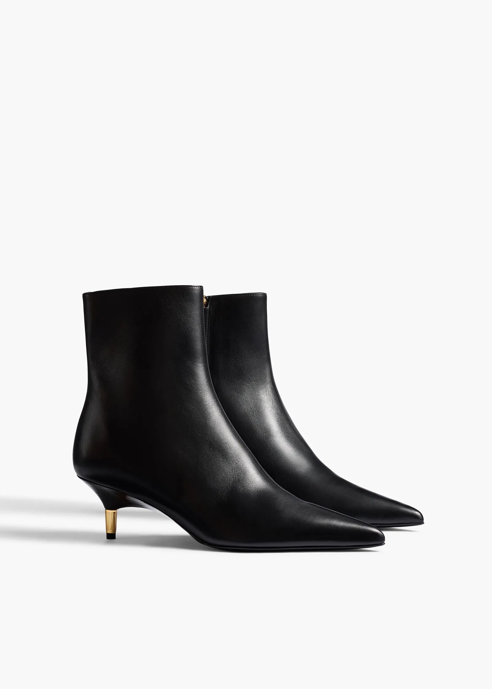 Khaite Boots-Bella Ankle Boot in Black Leather