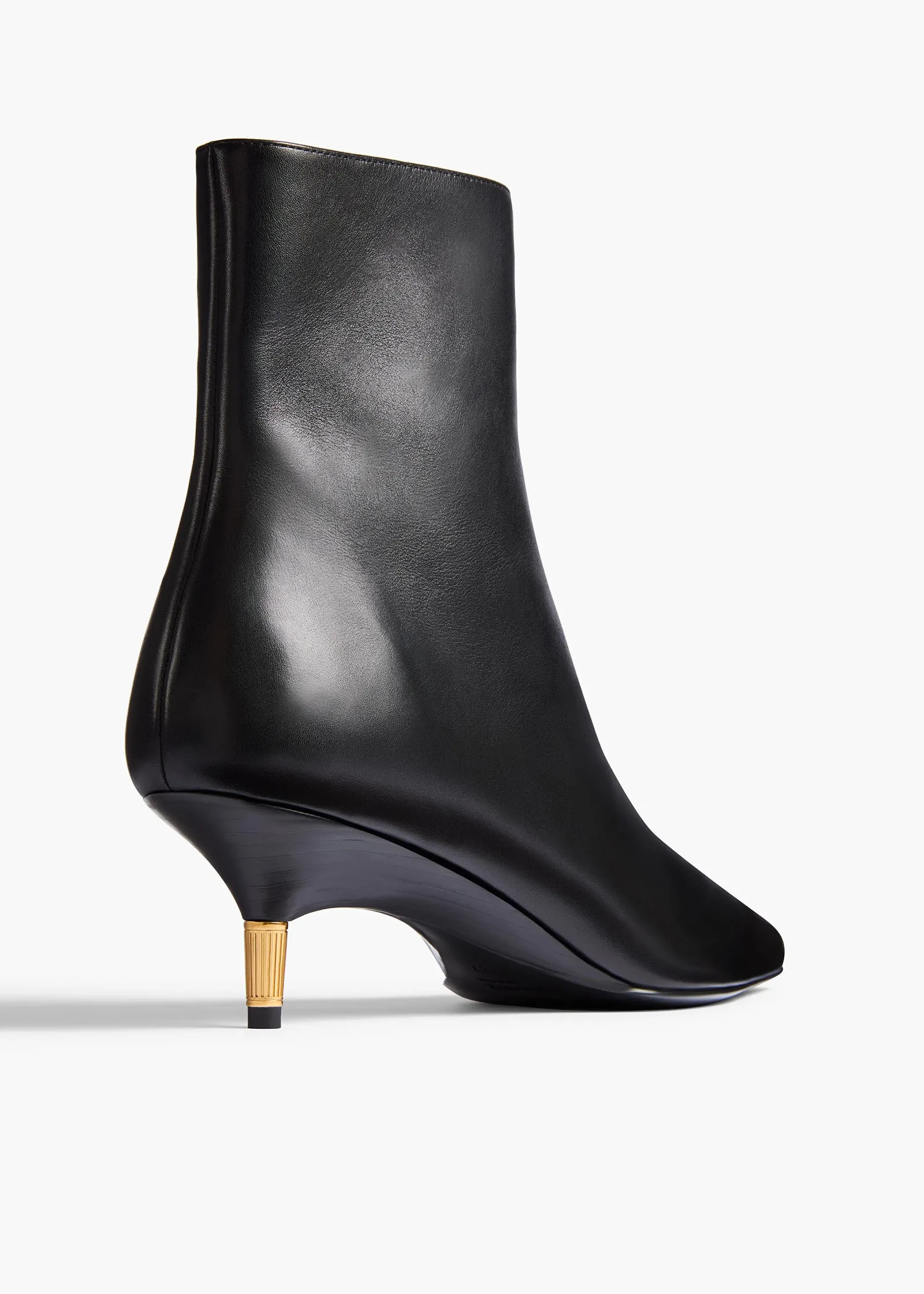 Khaite Boots-Bella Ankle Boot in Black Leather