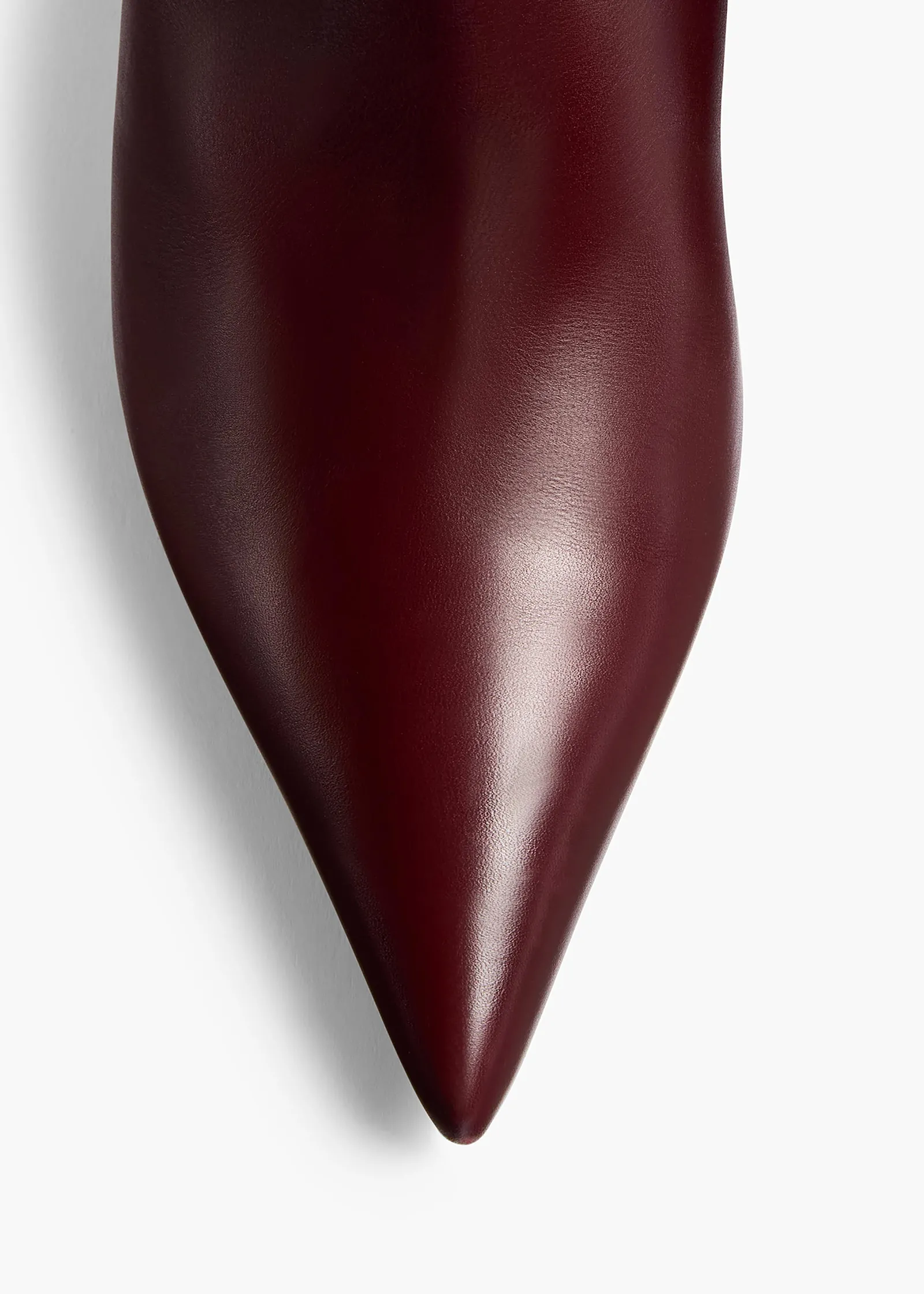 Khaite Boots-Bella Ankle Boot in Bordeaux Vintage Calf Leather