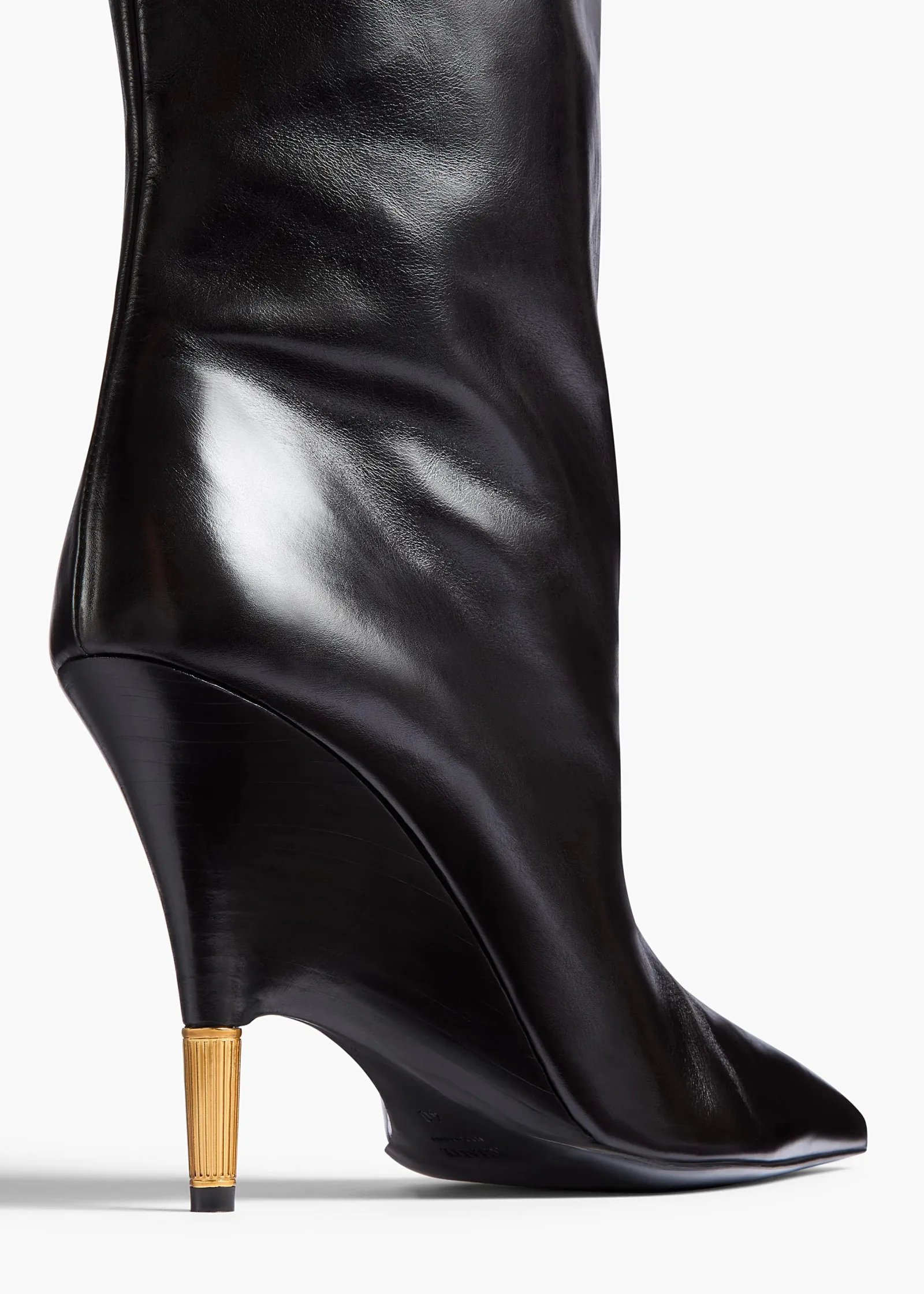 Khaite Boots-Bella Knee-High Boot in Black Leather