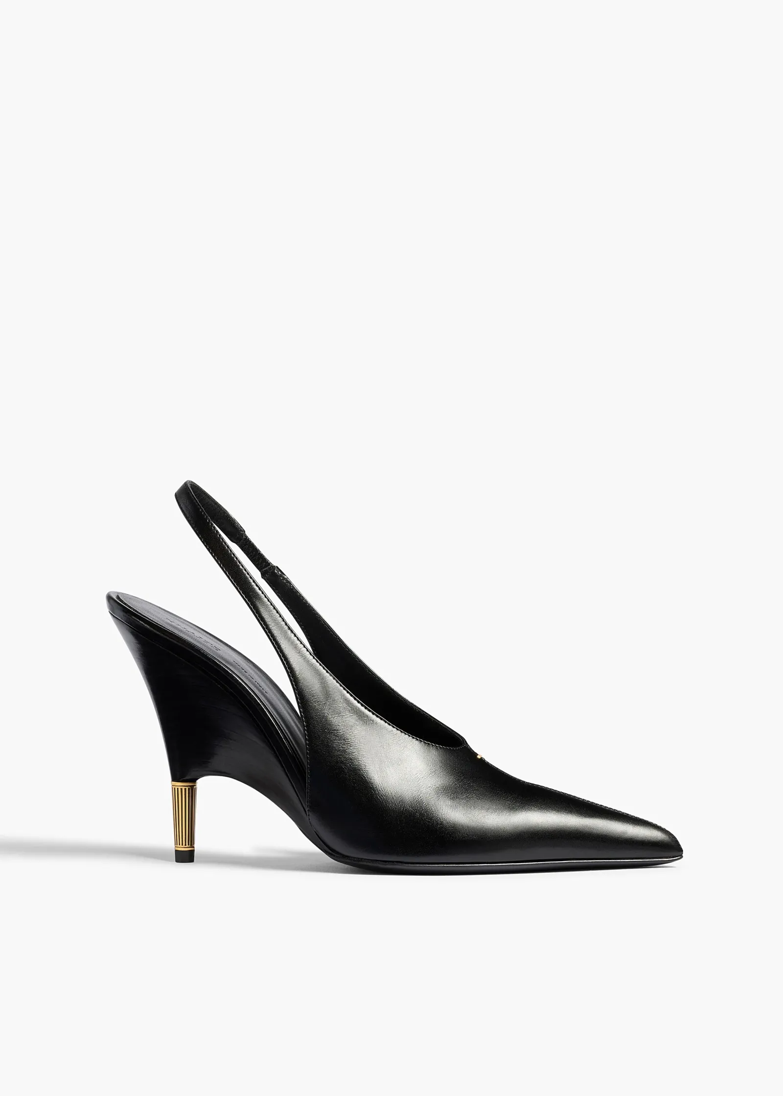 Khaite Pumps-Bella Pump in Black Glazed Leather