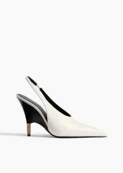 Khaite Pumps-Bella Pump in Chalk Glazed Leather