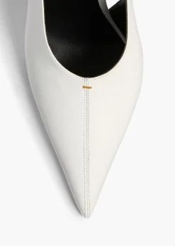 Khaite Pumps-Bella Pump in Chalk Glazed Leather