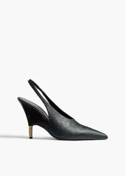 Khaite Pumps-Bella Pump in Midnight Lizard