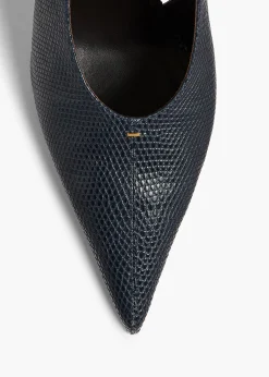 Khaite Pumps-Bella Pump in Midnight Lizard