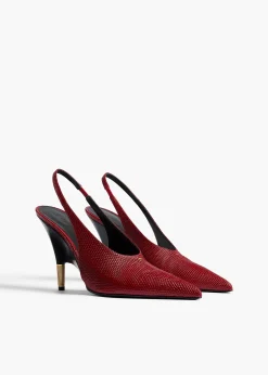 Khaite Pumps-Bella Pump in Ruby Lizard