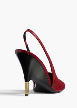 Khaite Pumps-Bella Pump in Ruby Lizard