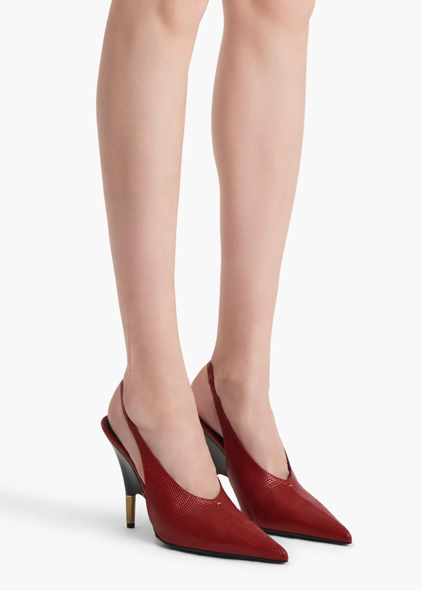 Khaite Pumps-Bella Pump in Ruby Lizard