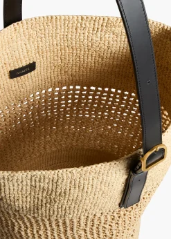 Khaite Totes-Billie Bucket Bag in Natural Raffia