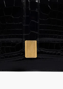 Khaite Crossbody Bags-Blake Crossbody Bag in Black Alligator