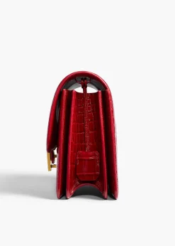 Khaite Crossbody Bags-Blake Crossbody Bag in Ruby Alligator