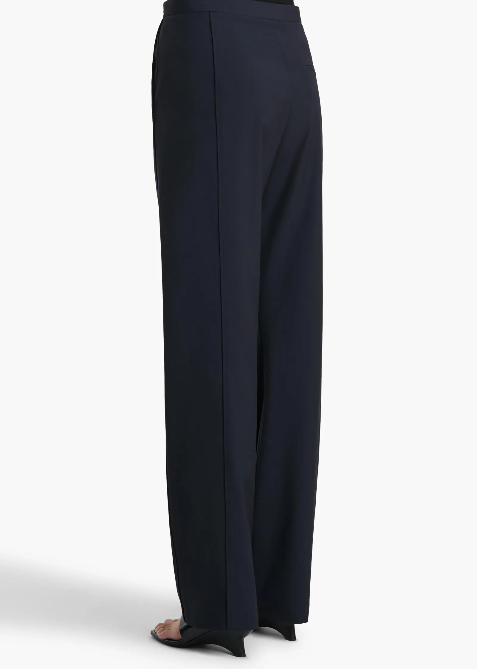 Khaite Leather|Pants-Borden Pant in Dark Navy