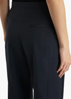 Khaite Leather|Pants-Borden Pant in Dark Navy