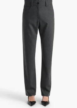 Khaite Leather|Pants-Callum Pant in Storm