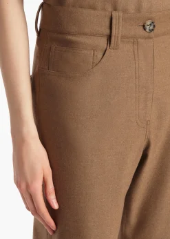 Khaite Leather|Pants-Callum Pant in Toffee