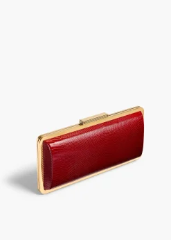 Khaite Evening-Casey Minaudiere in Ruby Lizard