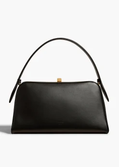 Khaite Top Handle-Cate Bag in Black Leather