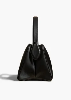 Khaite Top Handle-Cate Bag in Black Leather