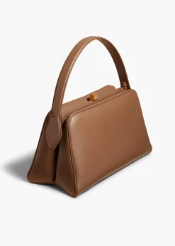 Khaite Top Handle-Cate Bag in Cedar Leather