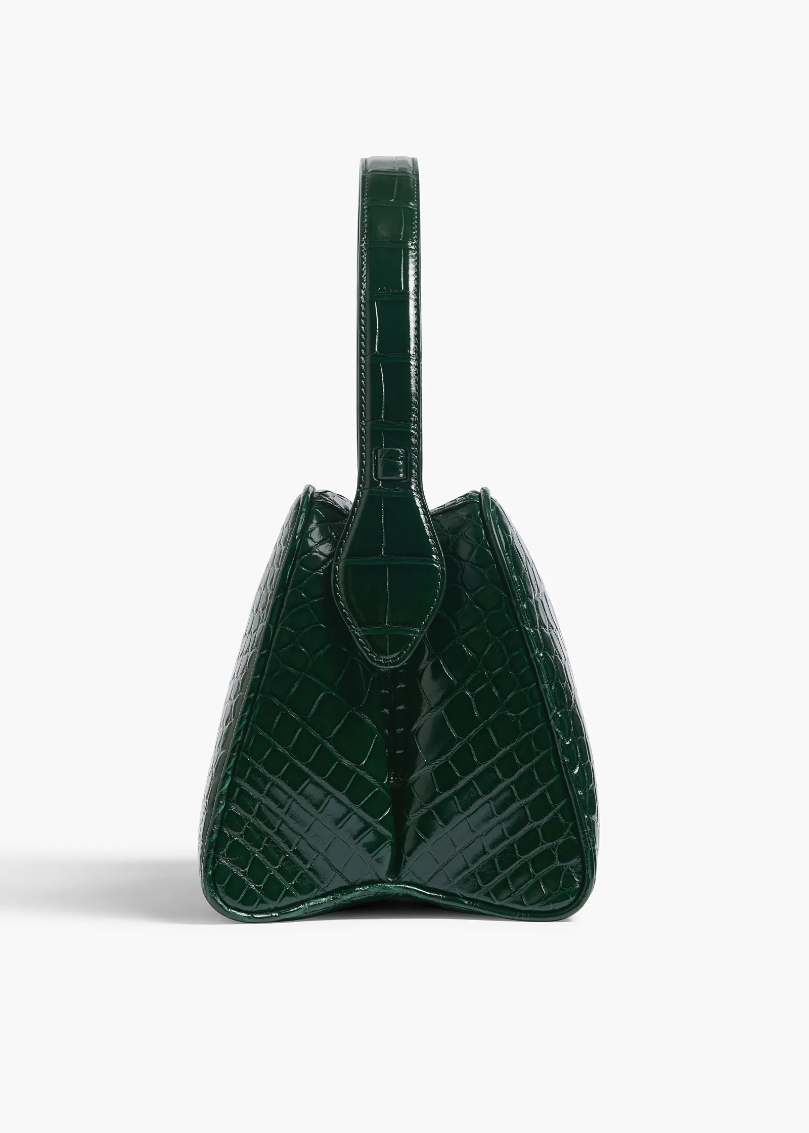 Khaite Top Handle-Cate Bag in Hunter Green Alligator