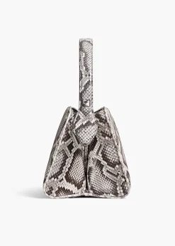 Khaite Top Handle-Cate Bag in Natural Python