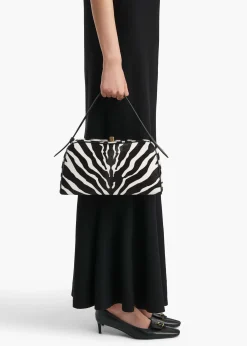 Khaite Top Handle-Cate Bag in Zebra Print Haircalf