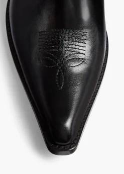 Khaite Boots-Clive Ankle Boot in Black Leather