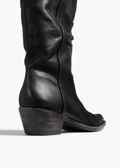 Khaite Boots-Clive Boot in Black Leather