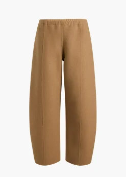 Khaite Leather|Pants-Clover Pant in Camel