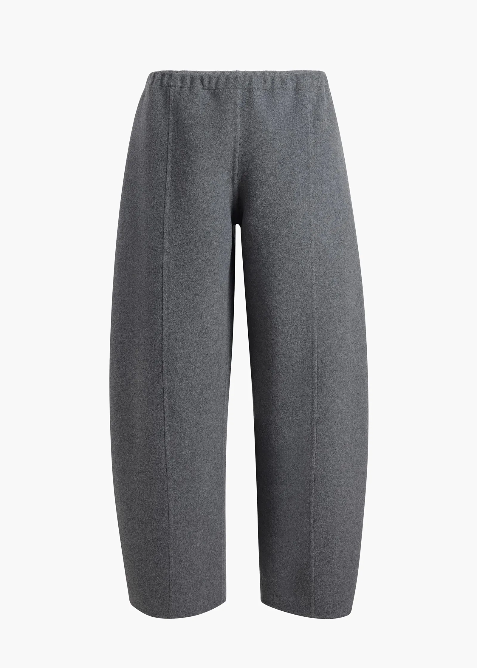 Khaite Leather|Pants-Clover Pant in Grey Melange