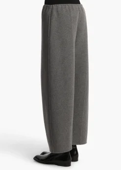 Khaite Leather|Pants-Clover Pant in Grey Melange