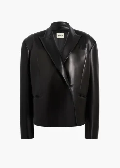 Khaite Leather|Outerwear & Coats-Comair Jacket in Black Leather