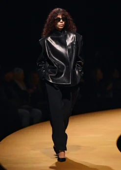 Khaite Leather|Outerwear & Coats-Comair Jacket in Black Leather
